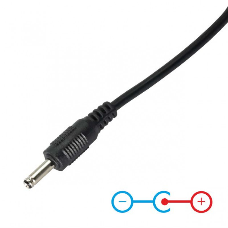 Kabel zasilający Akyga AK-DC-03 USB-A wtyk – DC 3,5 x 1,35 mm wtyk, 0,8 m, czarny