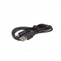 Kabel zasilający Akyga AK-DC-02 USB-A wtyk – DC 2,5 x 0,7 mm wtyk, 0,8 m, czarny