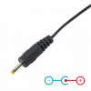 Kabel zasilający Akyga AK-DC-02 USB-A wtyk – DC 2,5 x 0,7 mm wtyk, 0,8 m, czarny