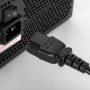 Przedłużacz zasilający Akyga AK-PC-03A IEC C14 do IEC C13, 3x 0,5 mm², 1,8 m, czarny