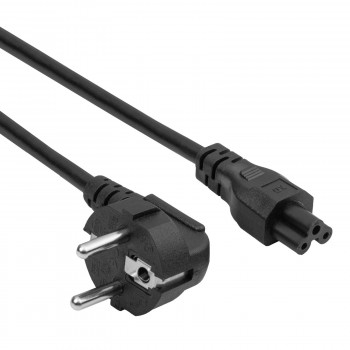 Kabel zasilający Akyga AK-NB-10A CEE 7/7 – IEC C5, CCA 3x0,5 mm², 3 m, czarny