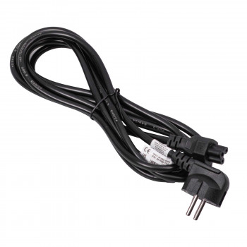 Kabel zasilający Akyga AK-NB-10A CEE 7/7 – IEC C5, CCA 3x0,5 mm², 3 m, czarny