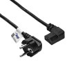 Kabel zasilający Akyga AK-PC-02C CEE 7/7 – IEC C13 kątowy 90°, miedź 3x0,75 mm², 1,5 m, czarny