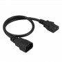 Przedłużacz zasilający Akyga AK-PC-14A IEC C14 do IEC C13, 3x 0,5 mm², 0,5 m, czarny