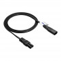 Przedłużacz zasilający Akyga AK-RD-08A IEC C8 do IEC C7, 2x 0,5 mm², 1,5 m, czarny