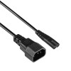 Kabel zasilający Akyga AK-PC-15A IEC C14 do IEC C7, 2x 0,5 mm², 1,5 m, czarny
