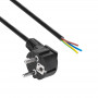 Akyga AK-OT-01S kabel zasilający CEE 7/7 z otwartym końcem, 3x 1,5 mm² miedź, 1,5 m, czarny