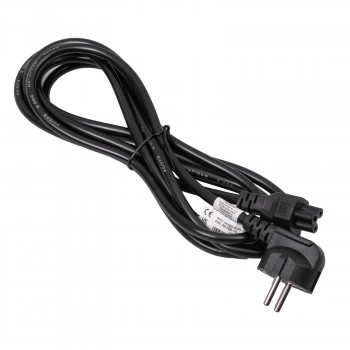 Akyga AK-NB-10C Przewód zasilający do notebooka CEE 7/7 do IEC C5, 3x 0,75 mm² miedź, 3 m, czarny