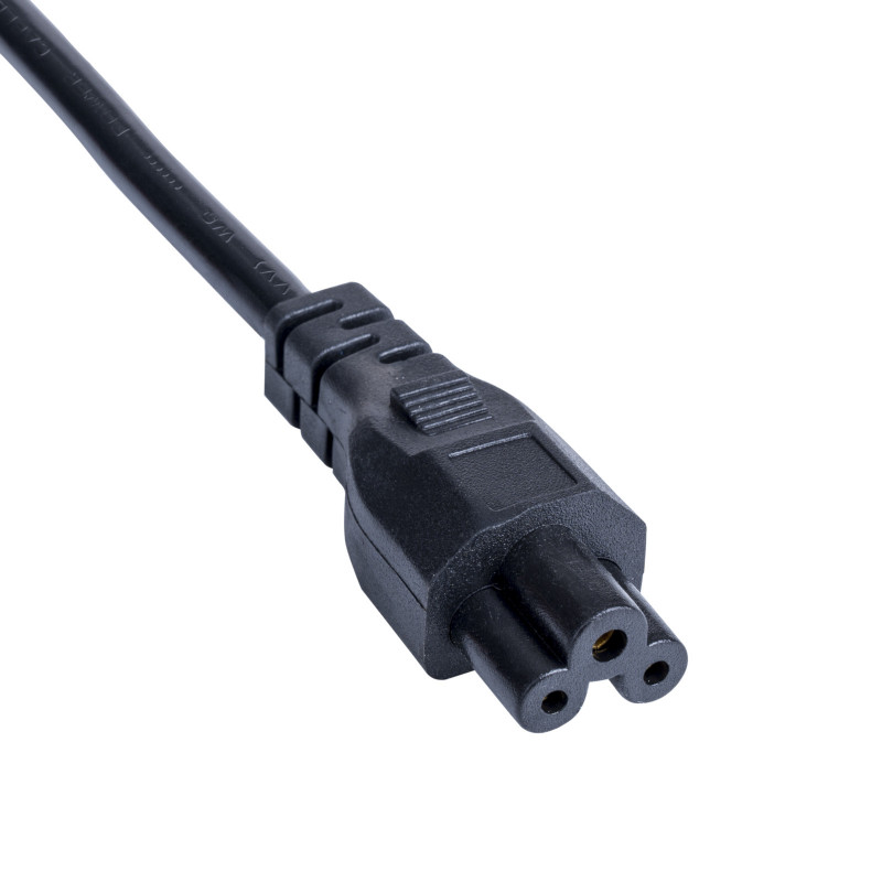 Akyga AK-NB-10C Przewód zasilający do notebooka CEE 7/7 do IEC C5, 3x 0,75 mm² miedź, 3 m, czarny