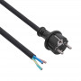 Akyga AK-OT-02S kabel zasilający gumowy CEE 7/7 z otwartym końcem, H05RR-F 3x 1,5 mm², 1,8 m, czarny