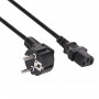 Kabel zasilający Akyga AK-PC-06S CEE 7/7 (Schuko) – IEC C13, miedź 3 x 1,5 mm², 3 m, czarny