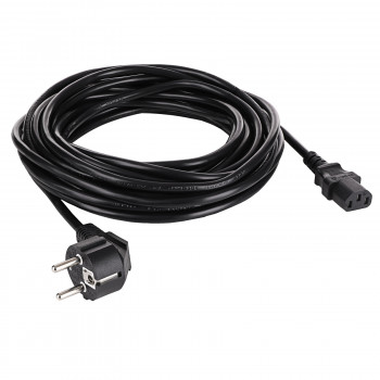 Kabel zasilający Akyga AK-PC-06S CEE 7/7 (Schuko) – IEC C13, miedź 3 x 1,5 mm², 3 m, czarny