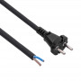 Akyga AK-OT-05S Przewód zasilający gumowy CEE 7/17 z otwartym końcem, H05RR-F 2x 1,5 mm², 3 m, czarny