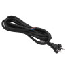 Akyga AK-OT-05S Przewód zasilający gumowy CEE 7/17 z otwartym końcem, H05RR-F 2x 1,5 mm², 3 m, czarny