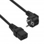 Kabel zasilający do serwera Akyga AK-UP-01S CEE 7/7 (Schuko) – IEC C19, miedź 3 x 1,5 mm², 16 A, 1,8 m, czarny