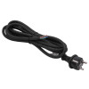 Akyga AK-OT-03S kabel zasilający gumowy CEE 7/7 z otwartym końcem, H05RR-F 3x 1,5 mm², 3 m, czarny