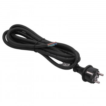 Akyga AK-OT-03S kabel zasilający gumowy CEE 7/7 z otwartym końcem, H05RR-F 3x 1,5 mm², 3 m, czarny