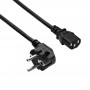 Kabel zasilający Akyga AK-PC-106A CEE 7/7 (Schuko) – IEC C13, CCA 3 x 0,75 mm², 3 m, czarny