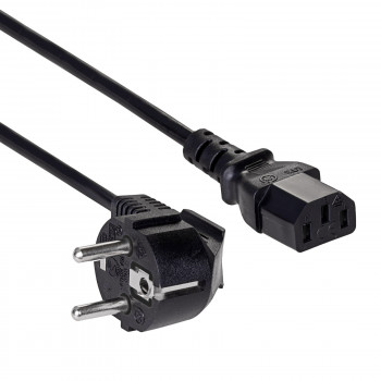 Kabel zasilający Akyga AK-PC-01A CEE 7/7 (Schuko) – IEC C13, CCA 3 x 0,5 mm², 1,5 m, czarny