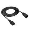 Przedłużacz zasilający do serwera Akyga AK-UP-03S IEC C20 – IEC C19, miedź 3 x 1,5 mm², 16 A, 1,8 m, czarny
