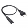 Kabel zasilający Akyga AK-RD-04A CEE 7/16 (Europlug) – IEC C7 (ósemka), CCA 2 x 0,5 mm², 0,5 m, czarny