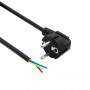 Kabel zasilający z wolnym końcem Akyga AK-OT-01C CEE 7/7 (Schuko), miedź 3 x 0,75 mm², 1,5 m, czarny