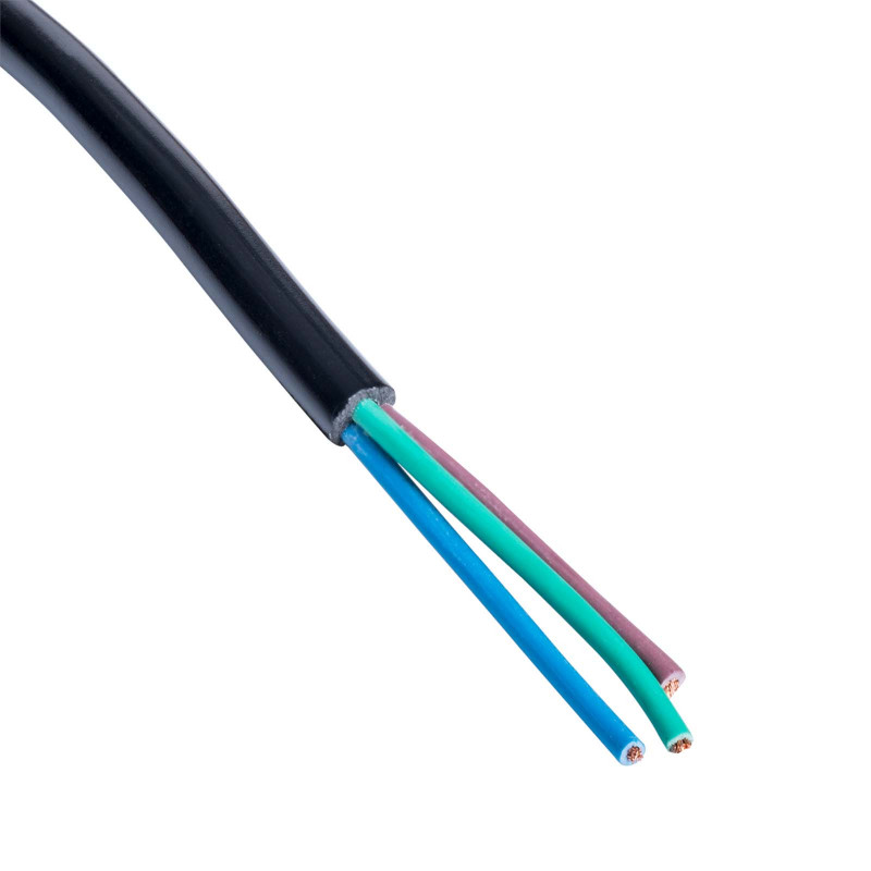 Kabel zasilający z wolnym końcem Akyga AK-OT-01C CEE 7/7 (Schuko), miedź 3 x 0,75 mm², 1,5 m, czarny