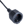 Kabel adapter zasilający Akyga AK-PC-13A IEC C14 – gniazdo CEE 7/3 (Schuko), miedź 3 x 0,75 mm², 1 m, czarny