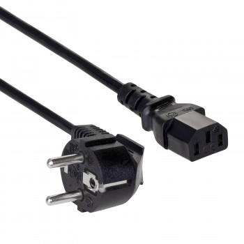 Kabel zasilający Akyga AK-PC-06C CEE 7/7 (Schuko) – IEC C13, miedź 3 x 1 mm², 3 m, czarny