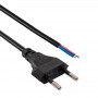 Kabel zasilający z wolnym końcem Akyga AK-OT-04A CEE 7/16 (Europlug), miedź 2 x 0,5 mm², 1,5 m, czarny
