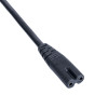 Kabel zasilający Akyga AK-AG-03A UK BS 1363 (typ G) – IEC C7 (ósemka), CCA 2 x 0,5 mm², 1,5 m, czarny