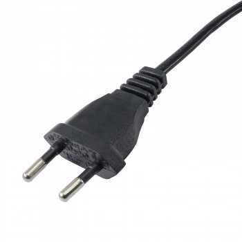 Kabel zasilający z wolnym końcem Akyga AK-OT-05A CEE 7/16 (Europlug), miedź 2 x 0,75 mm², 1,5 m, czarny
