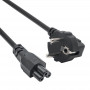 Akyga AK-NB-08C Przewód zasilający do laptopa CEE 7/7 do IEC C5, 3x 0,75 mm² miedź, 1 m, czarny