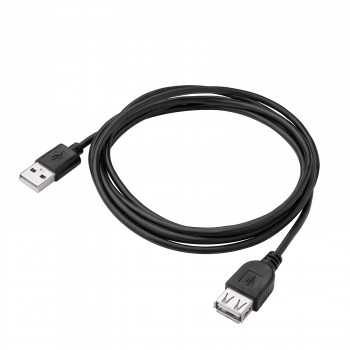 Akyga AK-USB-07 kabel przedłużający USB 2.0 USB-A wtyk – gniazdo, 1,8 m, czarny