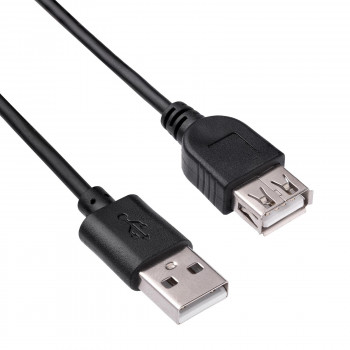 Akyga AK-USB-07 kabel przedłużający USB 2.0 USB-A wtyk – gniazdo, 1,8 m, czarny