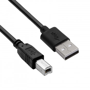 Akyga AK-USB-12 Kabel USB 2.0 do drukarki USB-A (M) - USB-B (M), 3 m, czarny