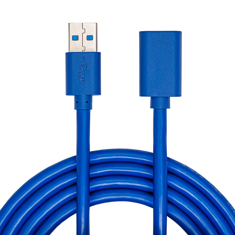 Akyga AK-USB-10 przedłużacz USB 3.0 USB-A wtyk – gniazdo, 1,8 m, czarny