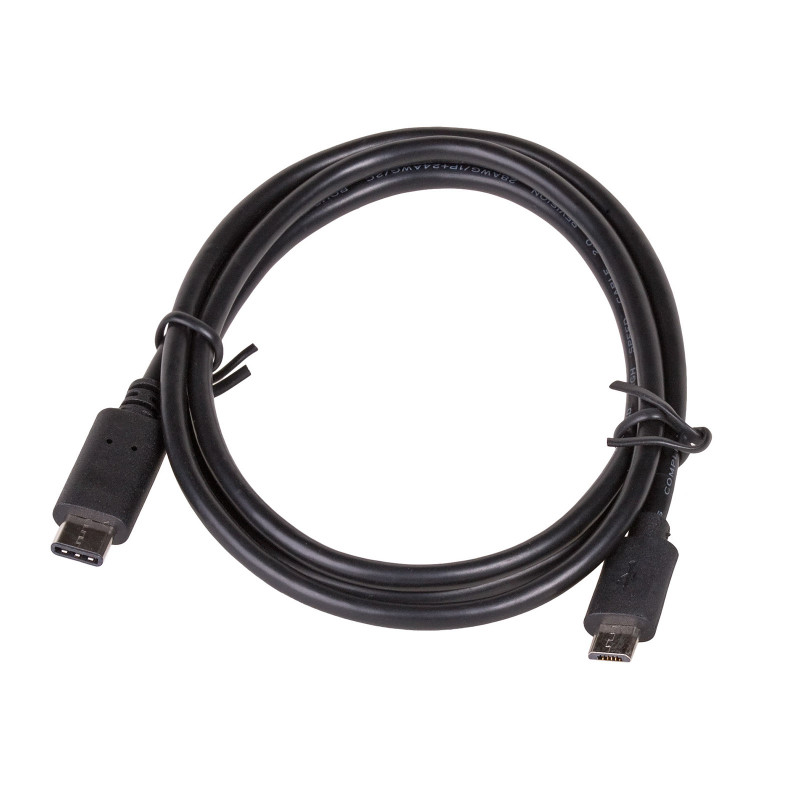 Akyga AK-USB-16 Kabel USB 2.0 Micro USB-B (M) do USB-C (M), 1 m, Czarny