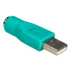 Akyga AK-AD-14 Adapter USB-A (F) na PS/2 (M), zielony