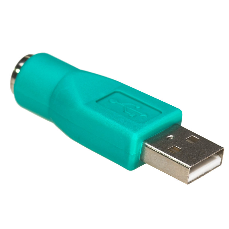Akyga AK-AD-14 Adapter USB-A (F) na PS/2 (M), zielony