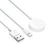 Akyga AK-SW-43 kabel ładujący do Apple Watch Ultra 2 / Series 9/8/7/6/5/4/3/2/1 ze złączem Lightning, USB, 1 m, biały