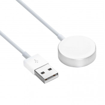 Akyga AK-SW-44 kabel ładujący do Apple Watch Ultra 2 / Series 9/8/7/6/5/4/3/2/1, stop aluminium, USB, 1 m, biały