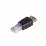 Akyga AK-AD-27 adapter USB-A (F) na RJ45 (M), czarny