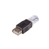 Akyga AK-AD-27 adapter USB-A (F) na RJ45 (M), czarny