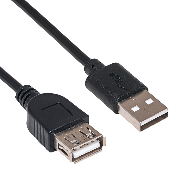 Akyga AK-USB-23 przedłużacz USB 2.0 USB-A (M) do USB-A (F), 15 cm, czarny