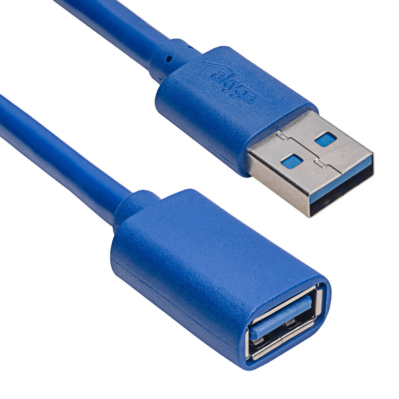 Akyga AK-USB-28 Przedłużacz USB 3.0 USB-A (M) do USB-A (F), 1 m, Czarny