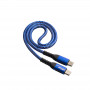 Kabel USB-C – USB-C w oplocie Akyga AK-USB-36, USB 2.0, 100 W, 0,5 m, niebieski