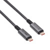 Kabel USB-C – USB-C w oplocie Akyga AK-USB-45, USB4, 40 Gb/s, 240 W, 1 m, szary
