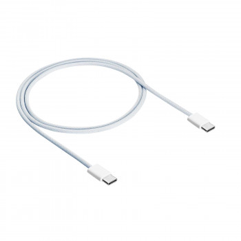 Kabel USB-C – USB-C w oplocie do iPhone 15 Akyga AK-USB-51, USB 2.0, 60 W, 1 m, biały