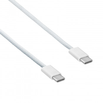 Kabel USB-C – USB-C w oplocie do iPhone 15 Akyga AK-USB-51, USB 2.0, 60 W, 1 m, biały